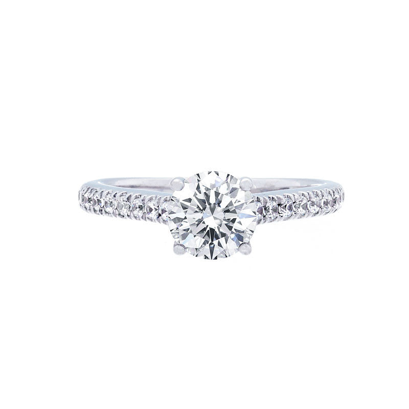 Classic 4 Prong Engagement with Diamond Band
