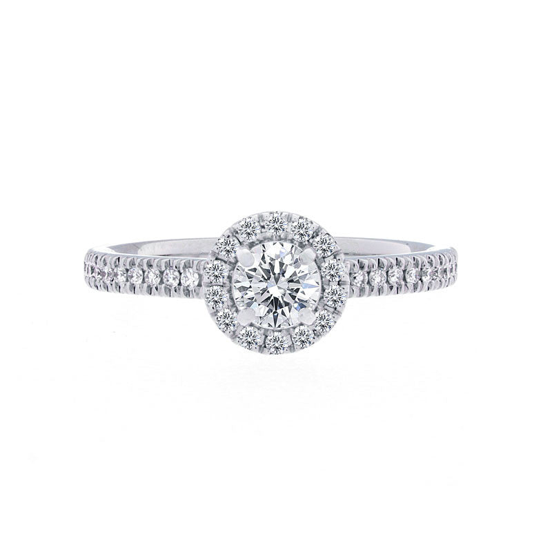 Forevermark Center of My Universe Round Halo Engagement Ring, 0.55 total carat
