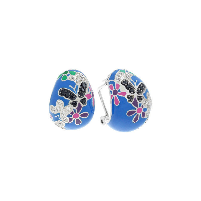 Flutter Blue and Multicolor Earrings