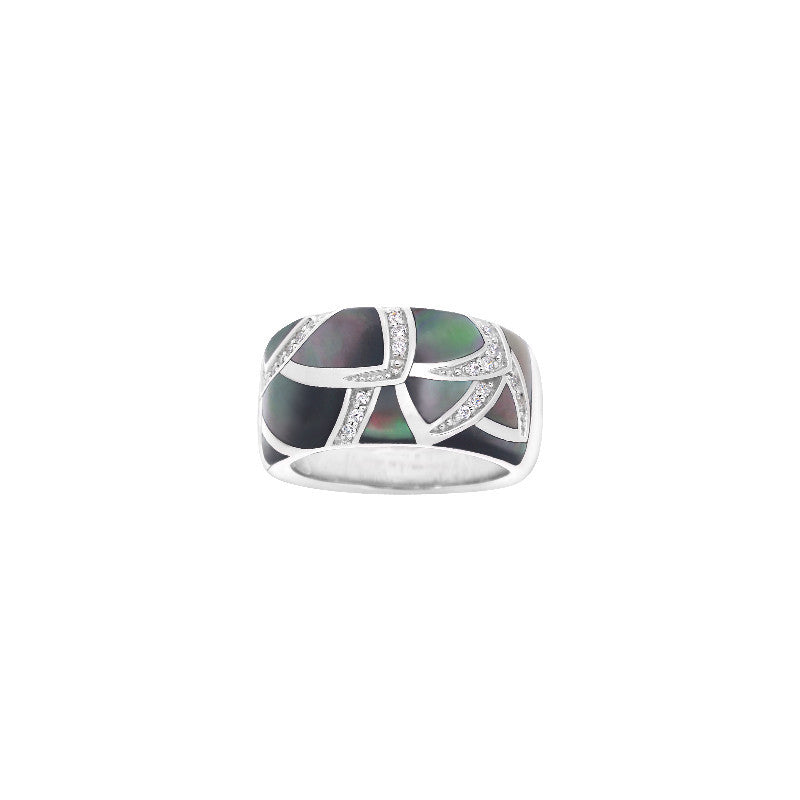 Sirena Black Mother-of-Pearl Ring
